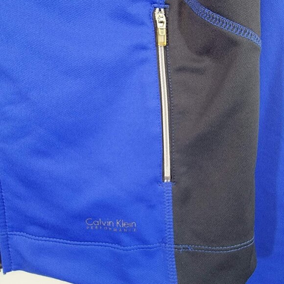 Calvin Klein Performance Jacket Full Zip Activewear Womens Small Blue‎ Black - Picture 2 of 9